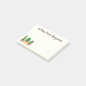 Cute cactus trio singing cartoon illustratie post-it® notes (Schuin)