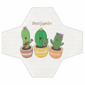 Cute cactus trio singing cartoon illustratie voetbal (Enkel)