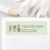 Cute Cactus Trio Wearing Jewelry Etiket (Insitu)