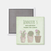 Cute Cactus Trio Wearing Jewelry Party Hartelijk d Magneet (Voorkant / Achterkant)