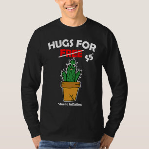Cute cactus valentijn costuks Hugs for Free due to T-shirt