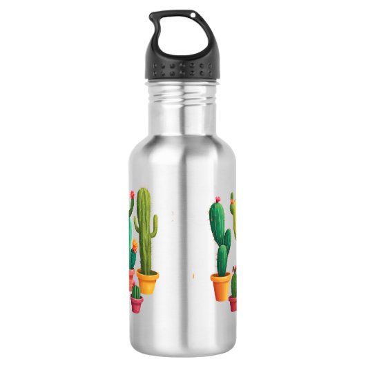 Cute Cactus Waterfles (Achterkant)