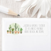 Cute Cactus Waterverf Succulent Pots Label (Insitu)