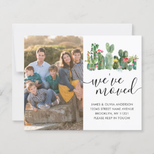 Cute Cactus We hebben Foto Moving Announcement ver