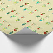 Cute cactus-woestijnillustratie cadeaupapier (Hoek)