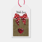 Cute cadeau en diamanten hart Cadeft Label Cadeaulabel (Achterkant)