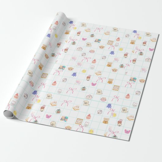 Cute  cadeaupapier (Uitgerold)