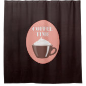 Cute Café "Coffee Time" (Café Coffee-Mok) Douchegordijn (Voorkant)