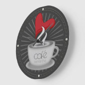 Cute Café Kitchen Wall Decor Grote Klok (Hoek)