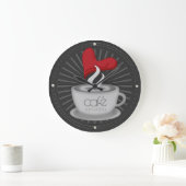 Cute Café Kitchen Wall Decor Grote Klok (Huis)