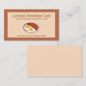 Cute Cafe Restaurant Food Polka Dot Visitekaartje (Voorkant / Achterkant)