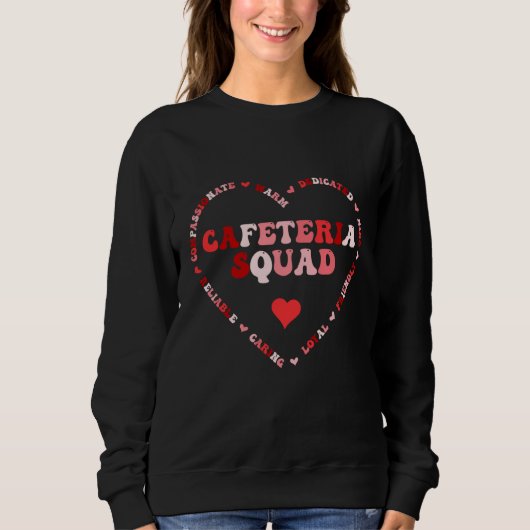 Cute Cafeteria Squad Valentines Day Heart 1 Trui (Voorkant)