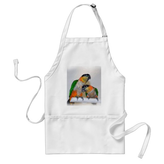Cute Caique Parrot Pair Bird Apron Standaard Schort (Voorkant)