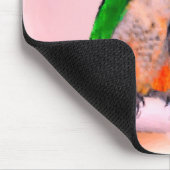 Cute Caique Parrot Pair Bird Art Muismat (Hoek)