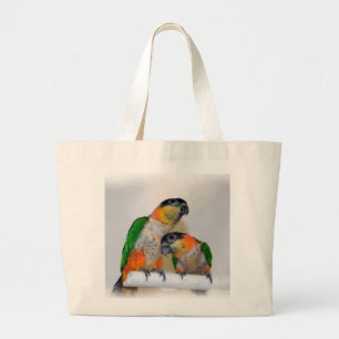Cute Caique Parrot Pair Canvas tas