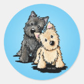 Cute Cairn Duo Sticker (Voorkant)