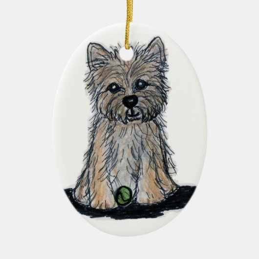 CUTE CAIRN TERRIER decoratie kerstfeest (Voorkant)