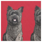 Cute Cairn Terrier Fabric Stof (Close Up)