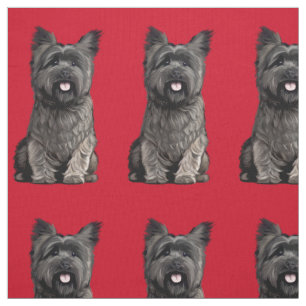 Cute Cairn Terrier Fabric Stof