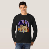 Cute Cairn Terrier Halloween Witch Pumpkin T-shirt (Voorkant volledig)