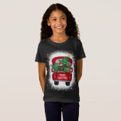 Cute Cairn Terrier Red Truck Merry Kerstmis Bleac T-shirt (Voorkant volledig)