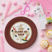 Cute Cajun Crawfish Maroon Gold Afstuderen Papieren Bordje (Feest)