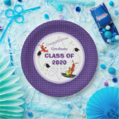 Cute Cajun Crawfish Paars Afstuderen Papieren Bordje (Feest)