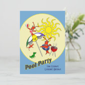 Cute Cajun Crawfish Pool Kaart (Staand voorkant)