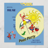 Cute Cajun Crawfish Pool Kaart (Voorkant / Achterkant)