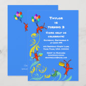 Cute Cajun Critters Child's Birthday Invitation Kaart (Voorkant / Achterkant)