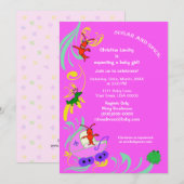 Cute Cajun Critters Het is een meisje Baby shower Kaart (Voorkant / Achterkant)