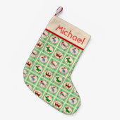 Cute Cajun Critters kerst Kleine Kerstsok (Voorkant (Hangend))