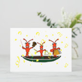 Cute Cajun Music Crawfish Party-uitnodigingen Kaart (Staand voorkant)