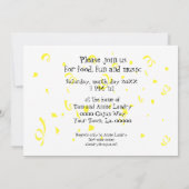 Cute Cajun Music Crawfish Party-uitnodigingen Kaart (Achterkant)