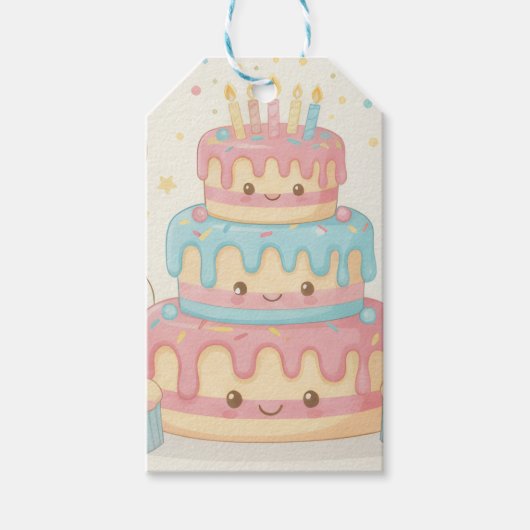 Cute Cake and Cupcakes Cadeaulabel (Voorkant)