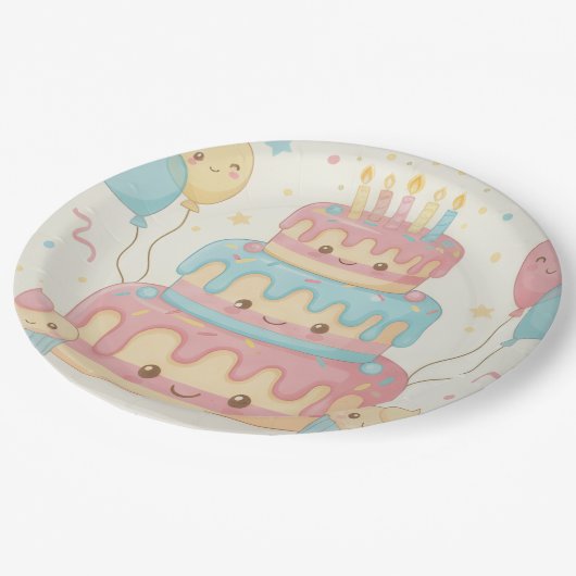 Cute Cake and Cupcakes Papieren Bordje (Gekanteld)