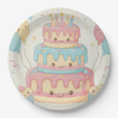 Cute Cake and Cupcakes Papieren Bordje (Voorkant)