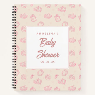 Cute Cake Baby shower Gift List Notitieboek