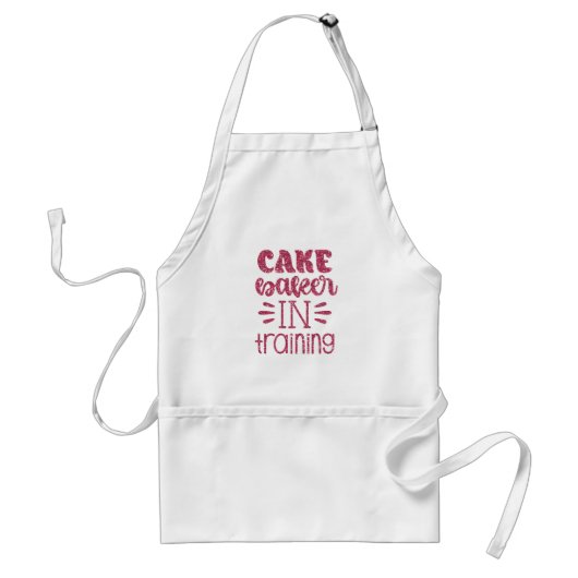 Cute Cake Baker in training Baden Apron Standaard Schort (Voorkant)