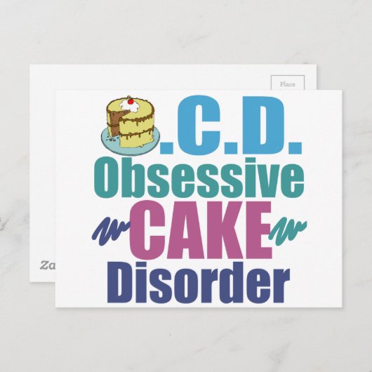 Cute Cake Briefkaart (Voorkant / Achterkant)