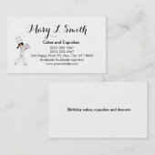 Cute Cake Cupcake-verkoopkaart Contactkaartje (Voorkant / Achterkant)