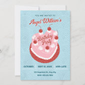 Cute cake heart birthday kaart (Voorkant)