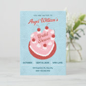 Cute cake heart bridal shower kaart (Staand voorkant)