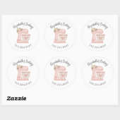 Cute Cake Mixer Bakery Business Ronde Sticker (Vel)