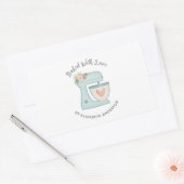 Cute Cake Mixer doordrenkt met Love Retangular Sti Rechthoekige Sticker (Envelop)