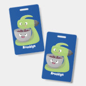 Cute cake mixer keukenapparaat cartoon badge (Voor- en achterkant)