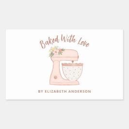 Cute Cake Mixer met liefde Rechthoekige Sticker