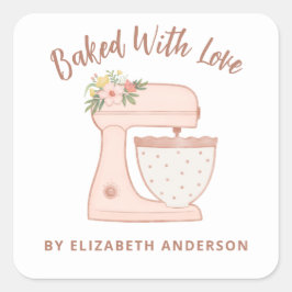 Cute Cake Mixer met liefdesplein Sticker