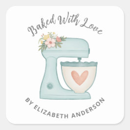 Cute Cake Mixer met liefdesplein Sticker