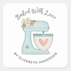 Cute Cake Mixer met liefdesplein Sticker